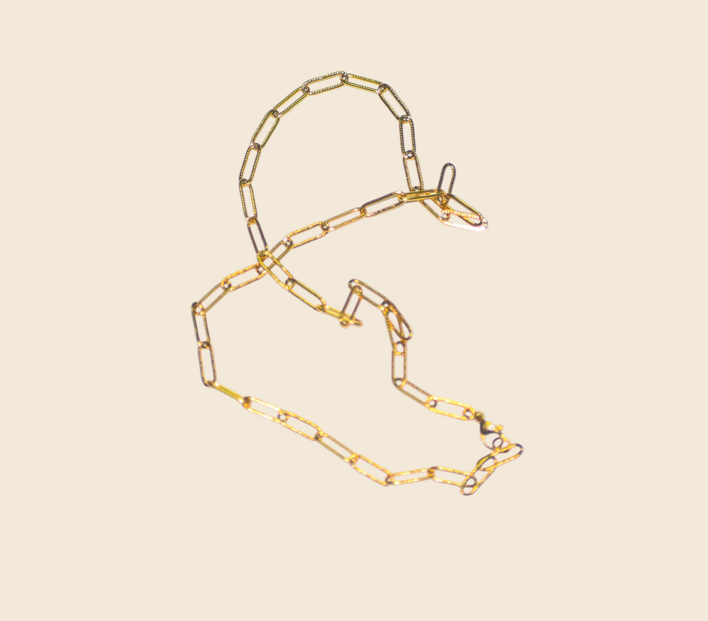 Gold Paper Clip Chain